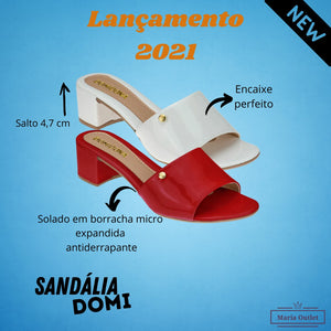 Sandália Domi - salto bloco